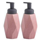 Kuber Industries Liquid Soap Dispenser | Handwash Soap Dispenser | Soap Dispenser for Wash Basin | Shampoo Dispenser Bottle | Bathroom Dispenser Bottle | Pack of 2 | JY00014 | 400 ml | Pink